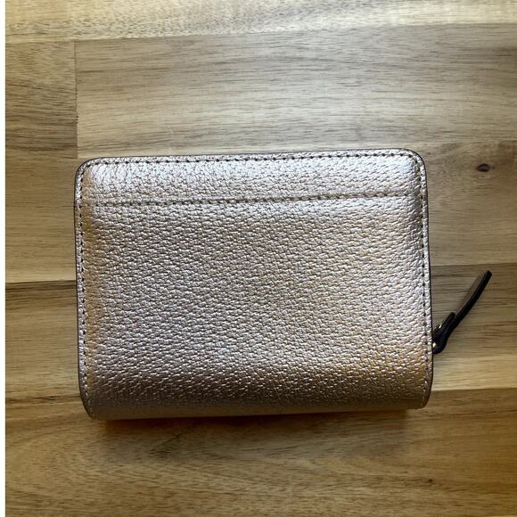 Kate Spade New York Wellesley Cara Rose Gold Metallic Leather Zippered Wallet - Picture 3 of 7